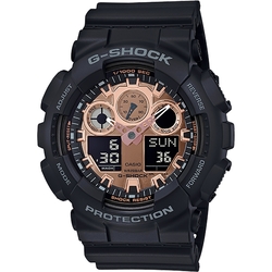 CASIO 卡西歐G-SHOCK 重機玫瑰金手錶 迎春好禮 GA-100MMC-1A