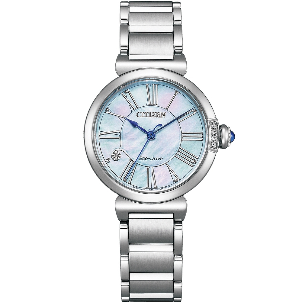 CITIZEN 星辰 L系列 幸福鈴蘭 永恆款 光動能大三針錶-女錶(EM1060-87N)29.5mm