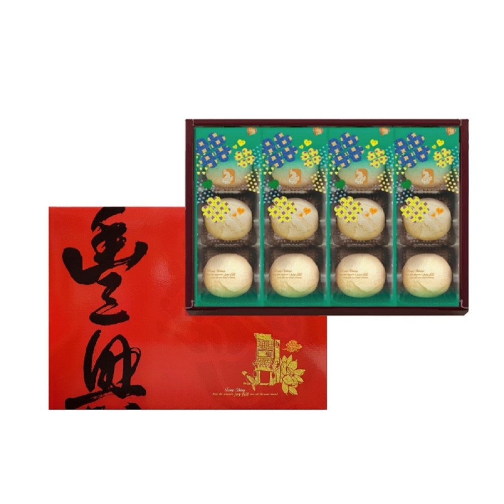 花蓮豐興餅舖 綠豆小月餅禮盒(12入/盒)(2盒)