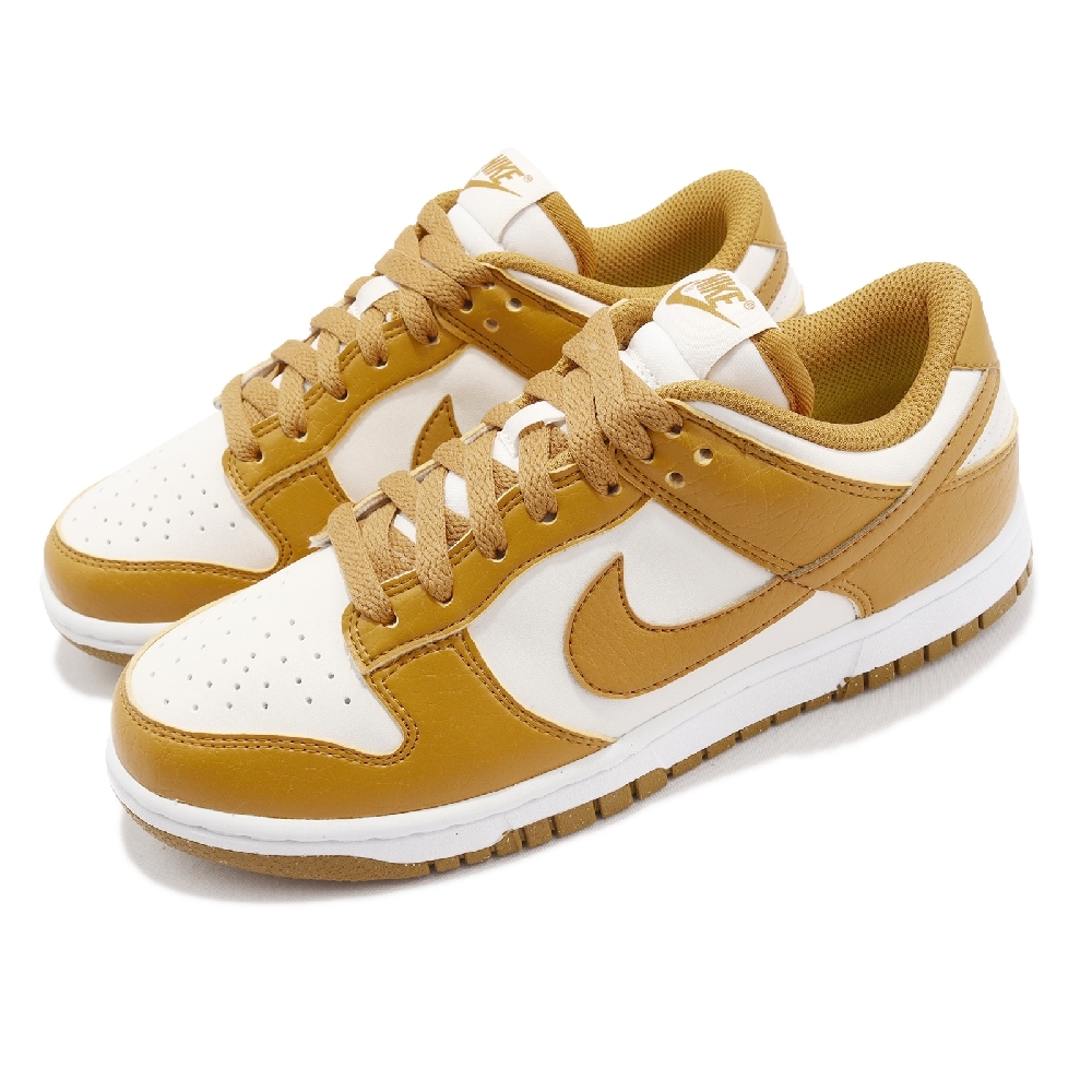 Nike 休閒鞋Wmns Dunk Low Next Nature 女鞋咖哩棕白Curry 回收材質