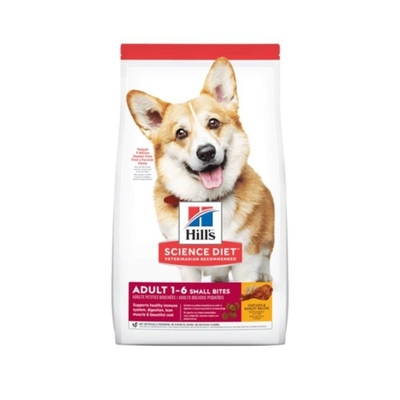 Hill′s希爾思-成犬小顆粒雞肉與大麥特調食譜 2.0kg (10323HG)(買兩包送四季寵物編織窩+UDOG犬飼料400g)