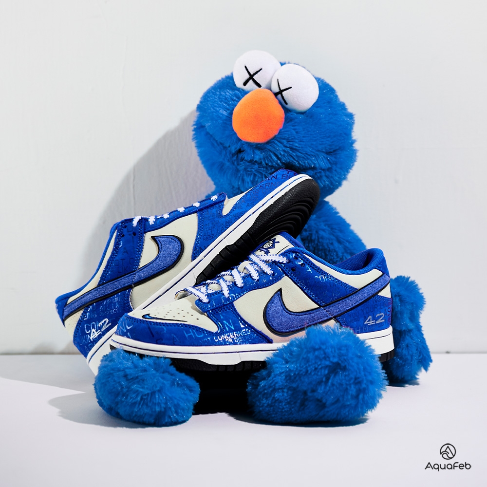 Nike Dunk Low Jackie Robinson GS 女鞋童鞋藍色白色傳奇42號滑板鞋