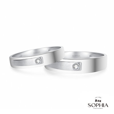 SOPHIA 蘇菲亞珠寶 - 摩登時代系列二 14K金 鑽石對戒