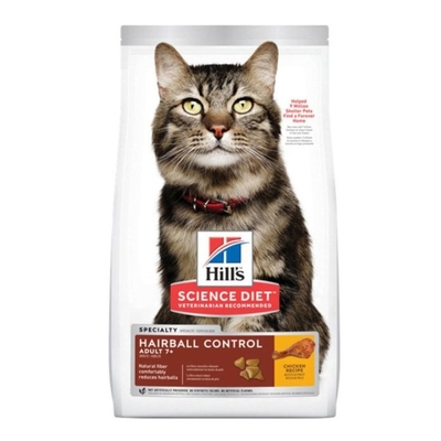 Hill′s希爾思-成貓7歲以上毛球控制雞肉特調食譜7lb (8883)-效期:2024/11
