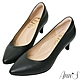 Ann’S舒適療癒系低跟版-V型美腿綿羊皮尖頭跟鞋5.5cm-黑(版型偏小) product thumbnail 1