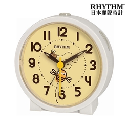 RHYTHM CLOCK 日本麗聲鐘 卡通面板貪睡夜燈孩童臥室必備靜音鬧鐘(採蜜蜜蜂)/9.3cm