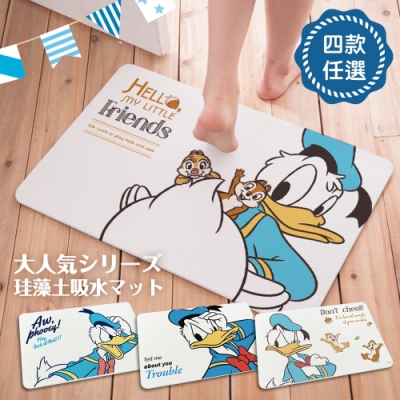 【收納皇后】迪士尼Disney 唐老鴨珪藻土地墊60x39 硅藻土 腳踏墊 防潮