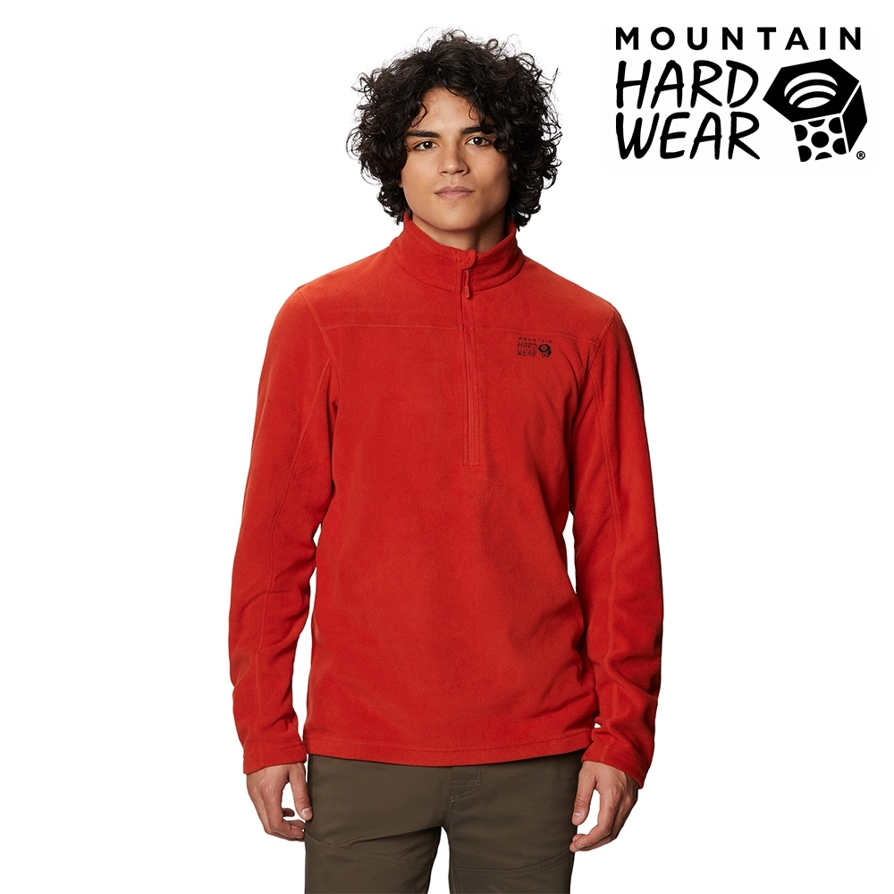 【美國 Mountain Hardwear】Microchill 2.0 Zip T-Shirt 保暖長袖排汗衣 男款 紅漠 #1677261