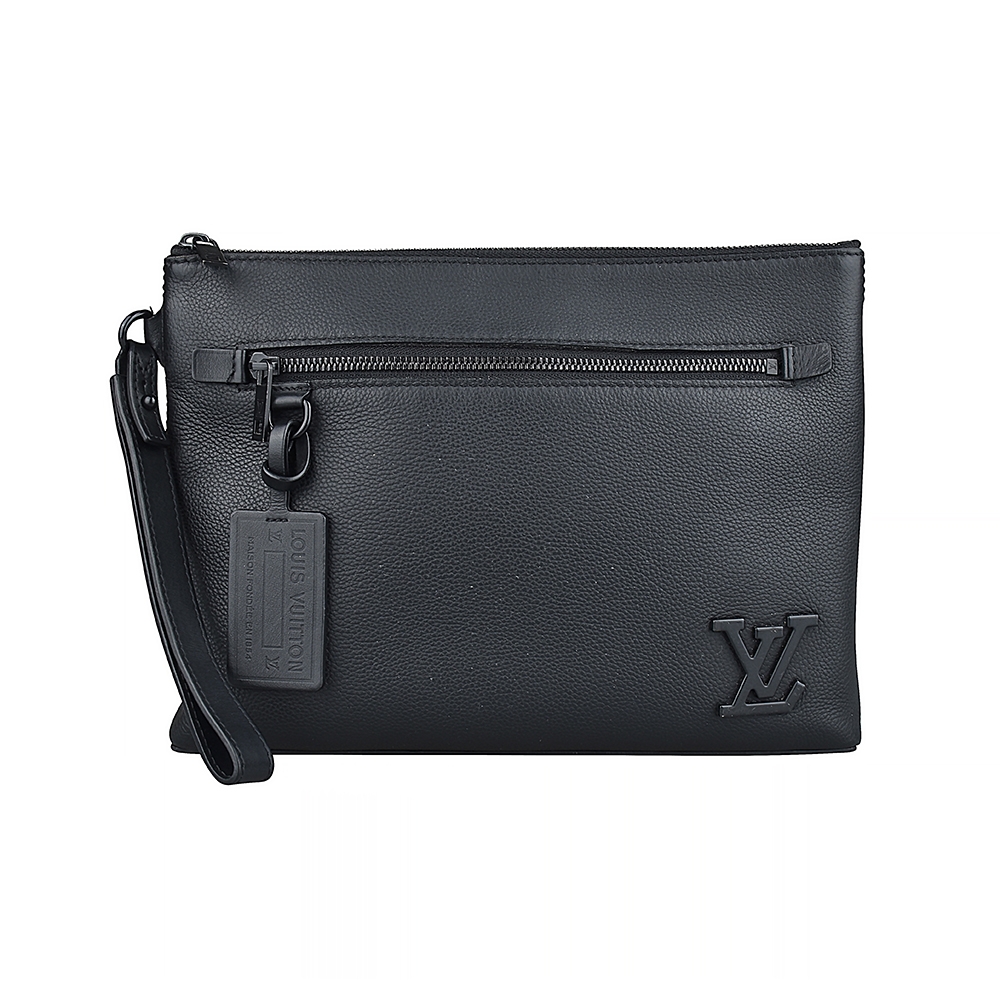 二手品 Louis Vuitton Takeoff小牛皮隨身包(黑)