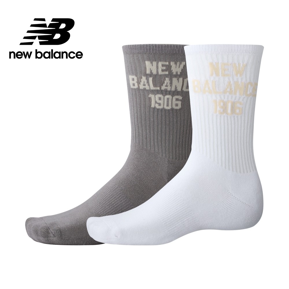 【New Balance】 棉質中長襪二入組_中性_灰/白_LAS42462AS2