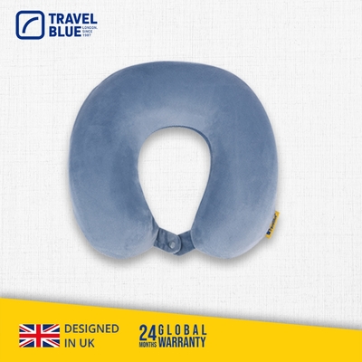 【 Travel Blue藍旅】 頸枕/ 飛機枕/ U型枕 記憶棉 Memory Foam 藍色 TB232-BL