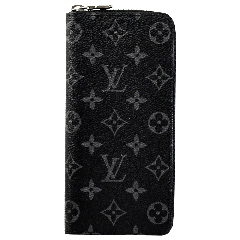 LV M62295 Monogram Eclipse印花拉鍊ㄇ字對開拉鍊長夾