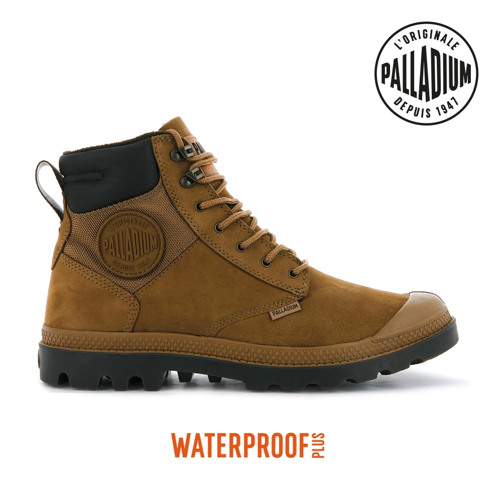 PALLADIUM PAMPA SHIELD WP+ LUX皮革防水靴-中性-深棕