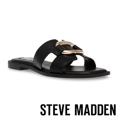 STEVE MADDEN-GO-GETTER 飾扣簍空涼拖鞋-黑色