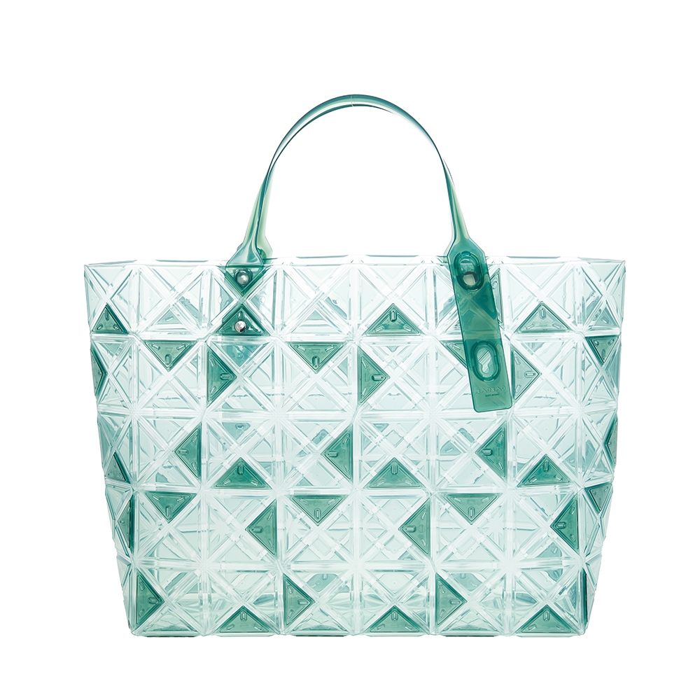 ISSEY MIYAKE 三宅一生BAOBAO 新款DAZZLE 5X8 果凍透明手提包(水綠