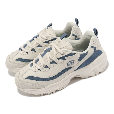 Skechers 老爹鞋 D Lites 女鞋 厚底 增高 米白 藍 單寧 牛仔 復古 休閒鞋 896202NTBL