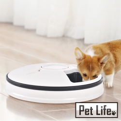 Pet Life 智能定時定量寵物餵食器/六孔分隔自動旋轉餵食器