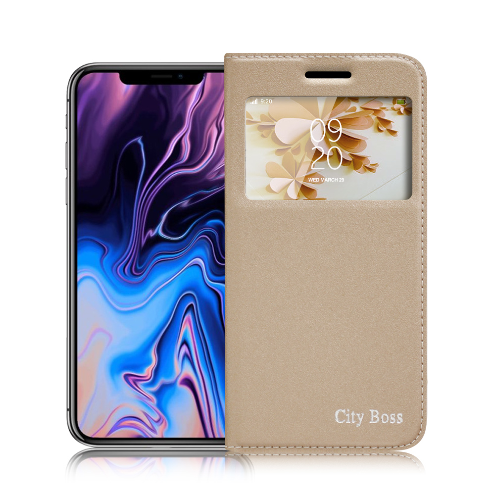 City for iPhone Xs Max 6.5吋 簡約生活視窗皮套