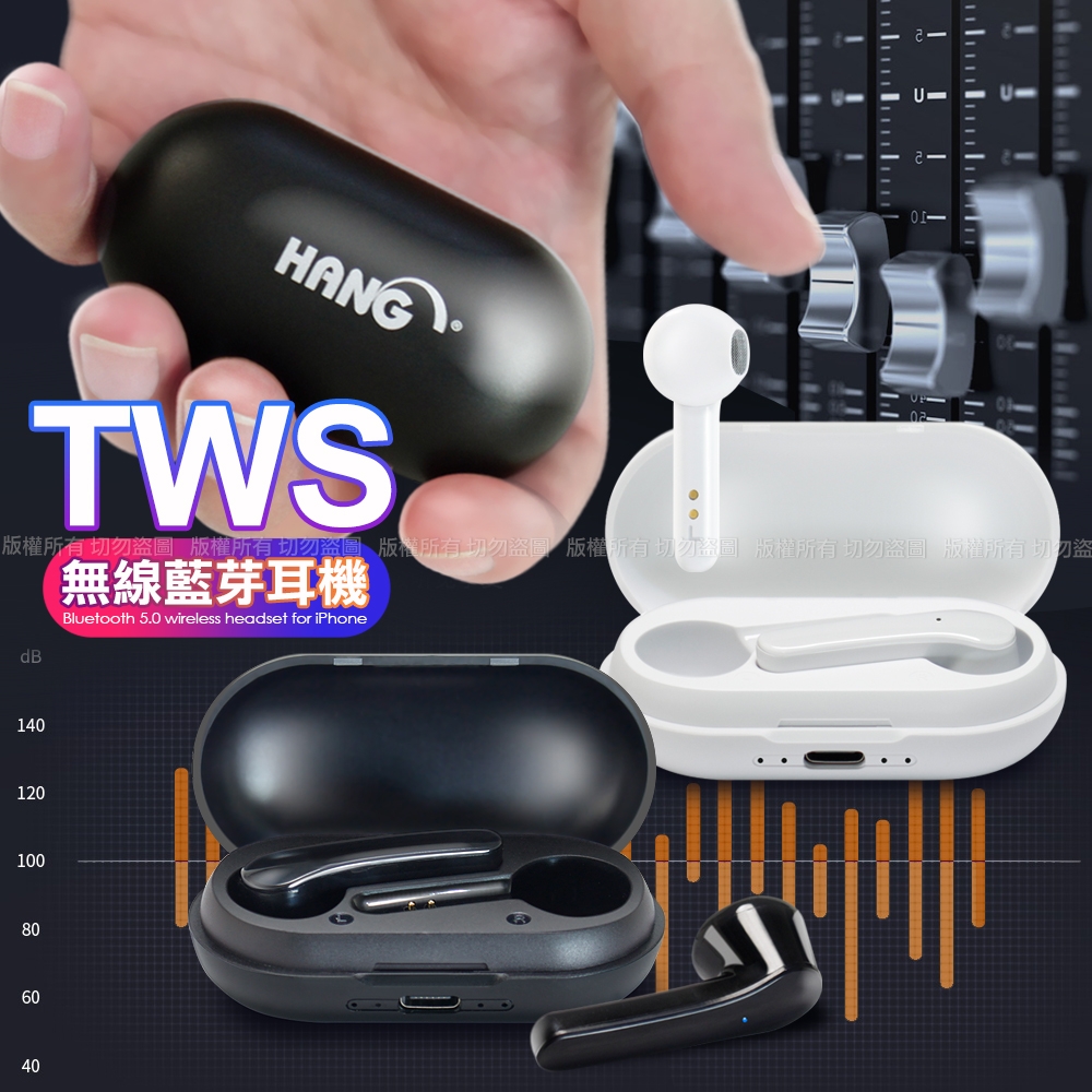 HANG W2A TWS 藍芽5.0 藍芽耳機 真無線藍芽耳機