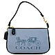 COACH Nolita 19 壓印大馬車Logo裝色皮革經典復古立體肩背包(薄暮藍) product thumbnail 1