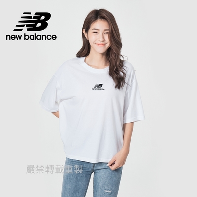 【New Balance】前短後長短袖T_女性_白色_AWT11540WT