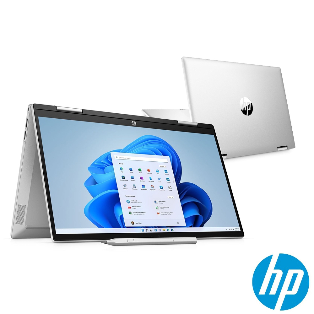 HP 14吋翻轉觸控筆電(i5-1155 G7/4Gx2/512G SSD/Win11/冰曜銀) product image 1