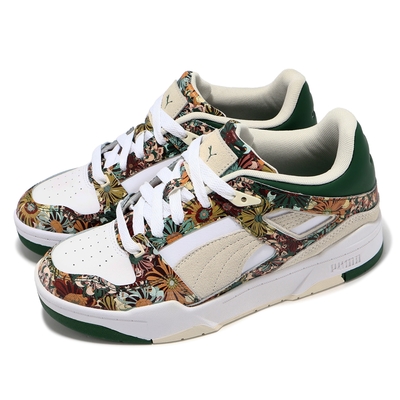 Puma x Liberty Slipstream 聯名休閒鞋 女鞋 花卉 綠 米白 復古 微厚底 39157001