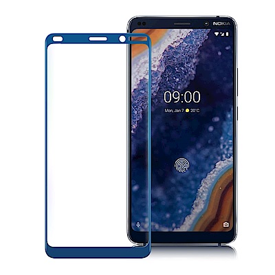 Xmart for NOKIA 9 PureView 超透滿版鋼化玻璃貼-藍