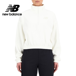 【New Balance】 機能保暖吸濕排汗半開襟長袖上衣_女性_米杏色_AWT33187SST