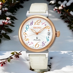 SEIKO LUKIA 限量款 美好旅程晶鑽機械錶 新春送禮-銀x白/33mm (SRP868J1/4R35-00J0W)