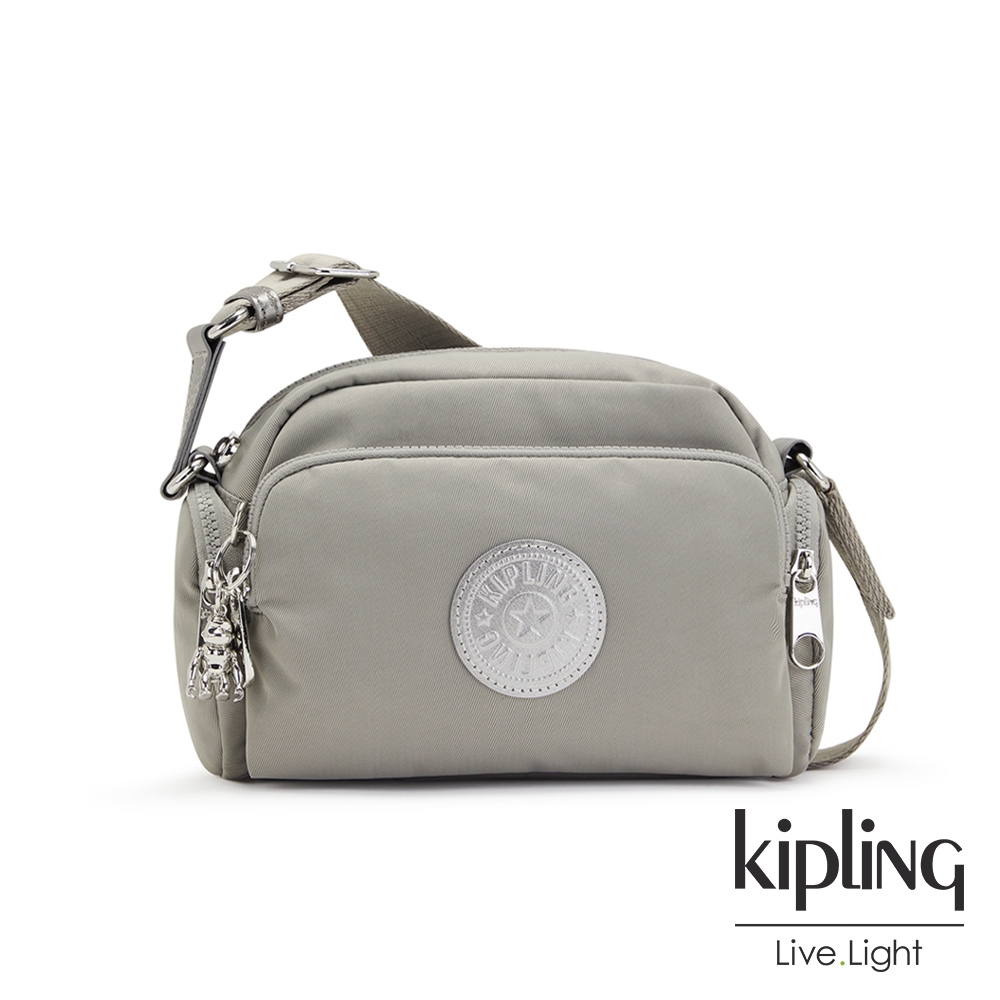 Kipling 簡約雪霧灰隨身斜背包-JENERA S