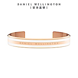 Daniel Wellington DW 手環 Emalie 經典雙色手環玫瑰金x白M DW00400005