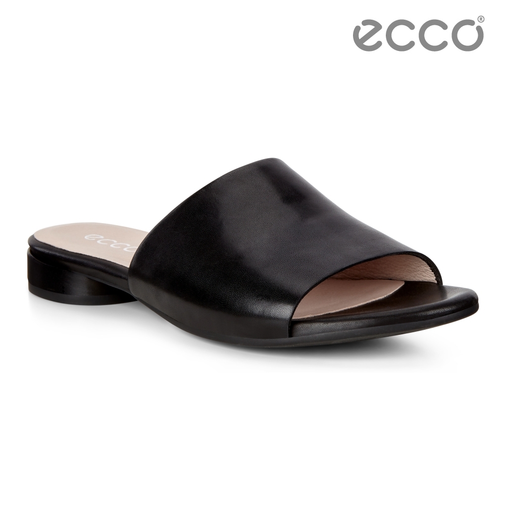 ECCO W FLAT SANDAL II 現代時裝露趾涼拖鞋 女鞋-黑