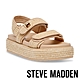 STEVE MADDEN-BIGMONA 粗帶釦飾草編涼鞋-米色 product thumbnail 1