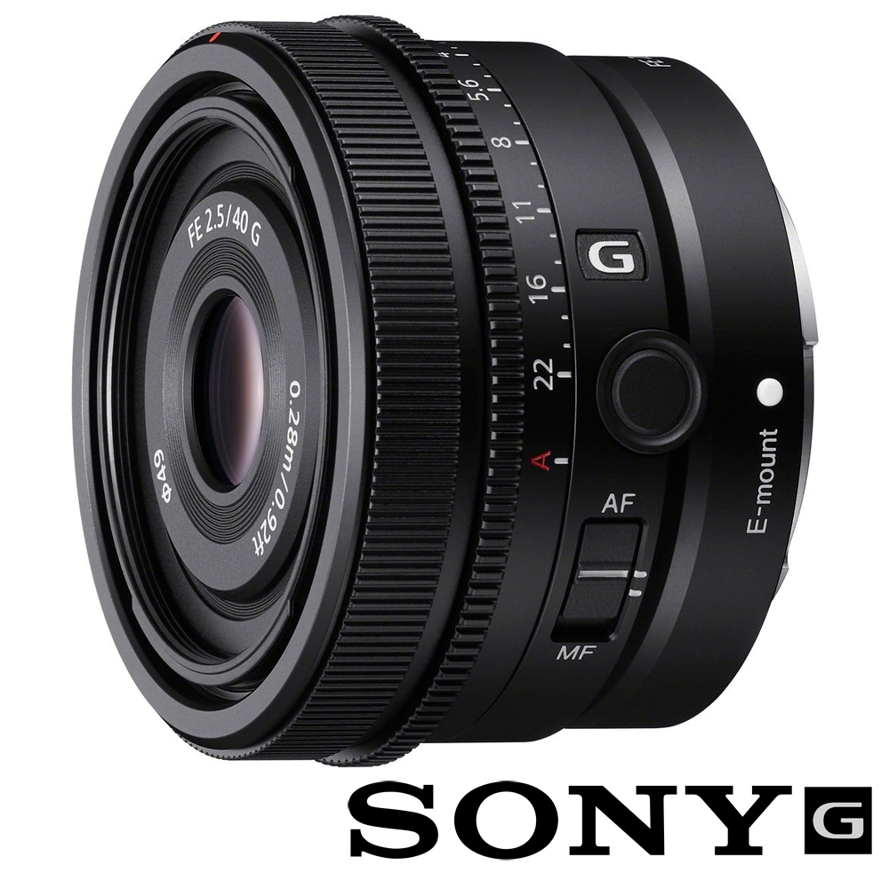 SONY FE 40mm F2.5 G SEL40F25G (公司貨) 標準定焦人像鏡頭 全片幅無反微單眼鏡頭 防塵防滴 | E環-G系列-E |  Yahoo奇摩購物中心