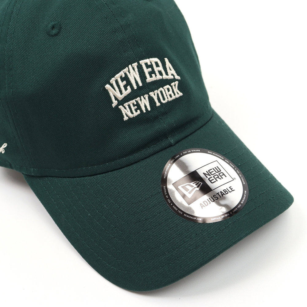 New Era 帽子940UNST 男女款森林綠白老帽棒球帽紐約New York 刺繡 