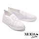 休閒鞋 MODA Luxury 簡約率性星星造型激光全真皮厚底休閒鞋－白 product thumbnail 1