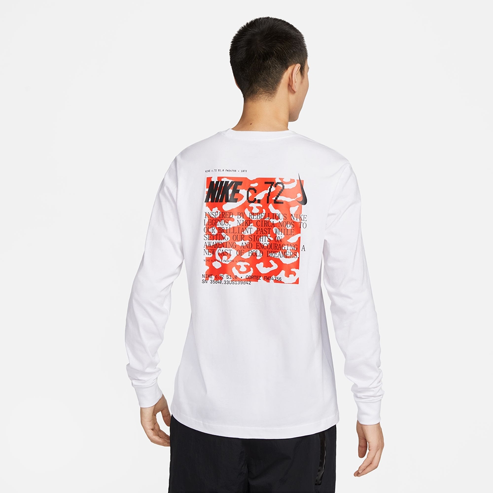 NIKE 耐吉上衣長袖上衣運動男款白DZ2897-100 AS M NSW TEE LS CIRCA 