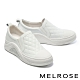 休閒鞋 MELROSE 經典時尚水鑽菱格紋造型厚底休閒鞋－白 product thumbnail 1