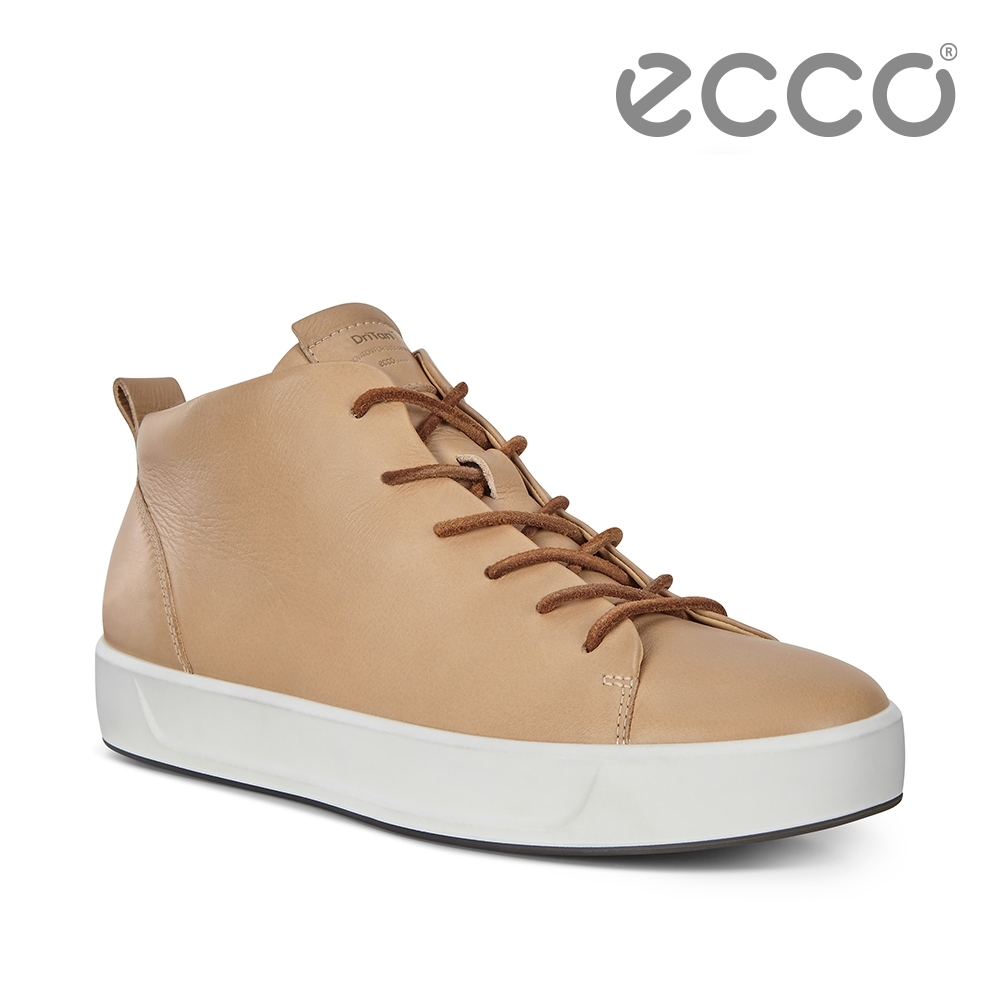 ECCO SOFT 8 W 簡約中筒休閒鞋 女鞋 淺棕色