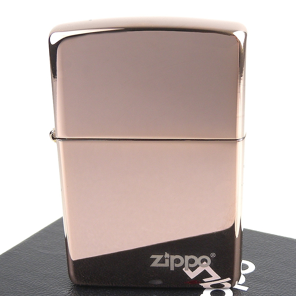 ZIPPO 美系~超質感Rose Gold玫瑰金鏡面LOGO字樣打火機