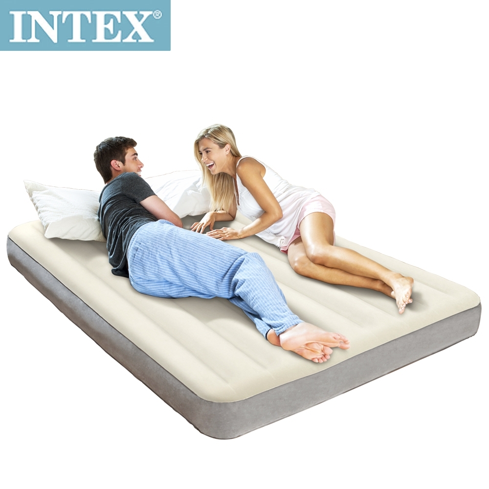 INTEX 新型氣柱-雙人加大植絨充氣床墊-寬152cm(64709)