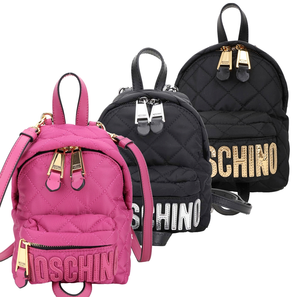 MOSCHINO 字母標誌多用法迷你後背包 斜背包-3色可選