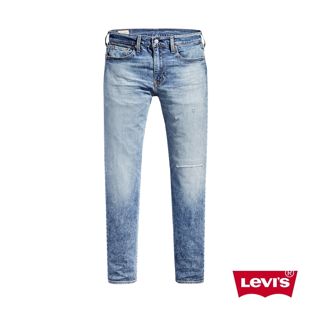 Levis 男款 上寬下窄 502 Taper牛仔褲 貓鬚小磨損補丁 天絲棉 FLEX永續彈力科技