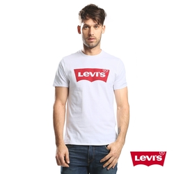 Levis 男款 重磅短袖T恤 / 修身版型 / 經典Logo / 210GSM厚棉 白