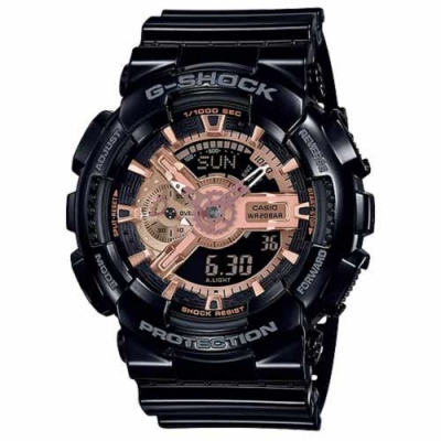 G-SHOCK 光澤感玫瑰金系列休閒雙顯錶(GA-110MMC-1A)/55mm