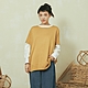 【MOSS CLUB】純色二側幾何編織連袖-女短袖針織衫(三色/魅力商品/版型適中) product thumbnail 1