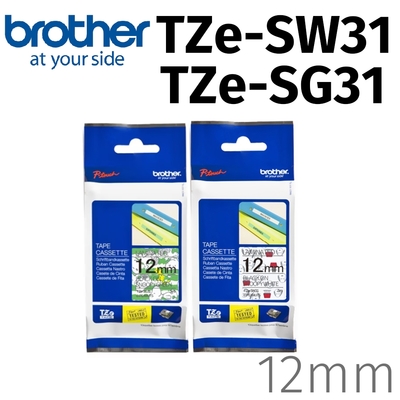 【組合】brother TZe-SG31+TZe-SW31 12MM 原廠卡通護貝標籤帶