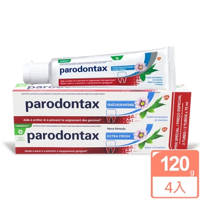 【Parodontax 牙周適】牙齦護理牙膏 潔淨清新120gx4入
