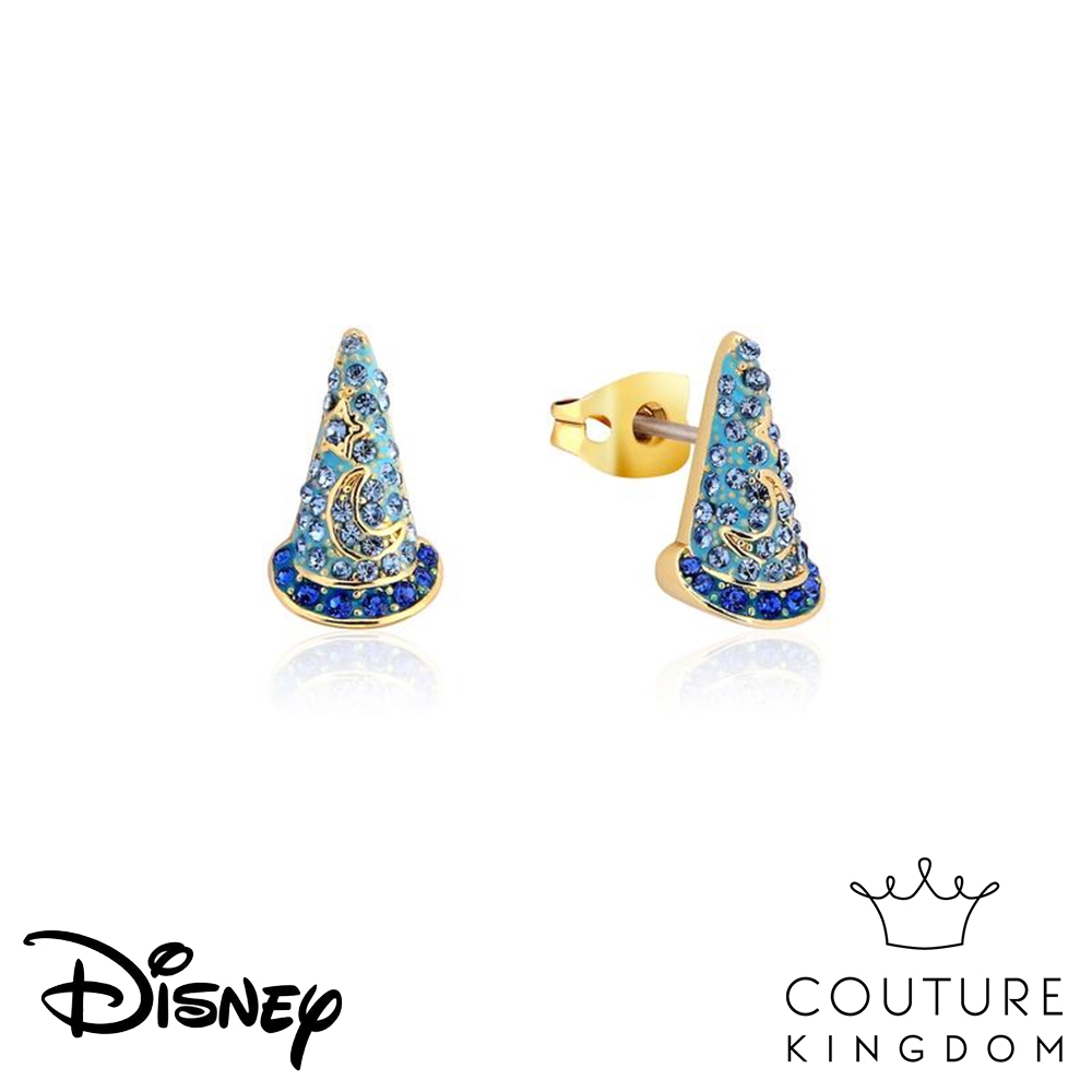 Disney Jewellery by Couture Kingdom 米奇幻想曲魔法師學徒系列水晶巫師帽鍍14K金耳釘